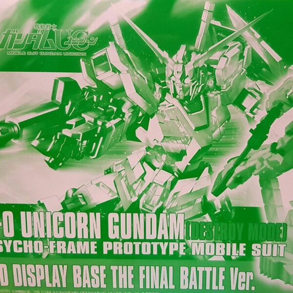Hg Rx-0 Unicorn Gundam Destroy Mode Full Psycho-Frame Prototype